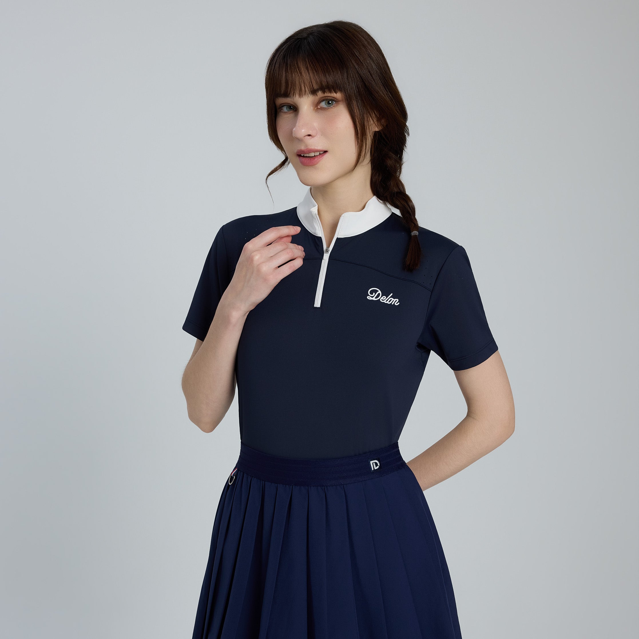 FlowVent Mandarin Collar Women Polo