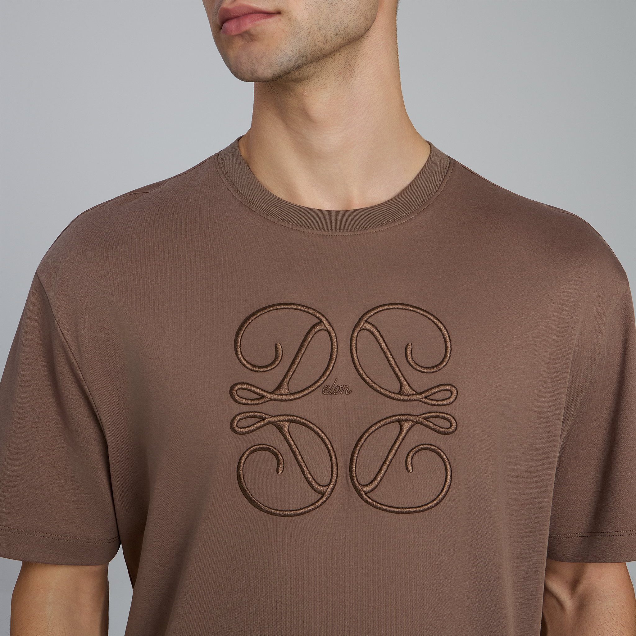 Embroidery Relaxed Short Sleeve Men Tee