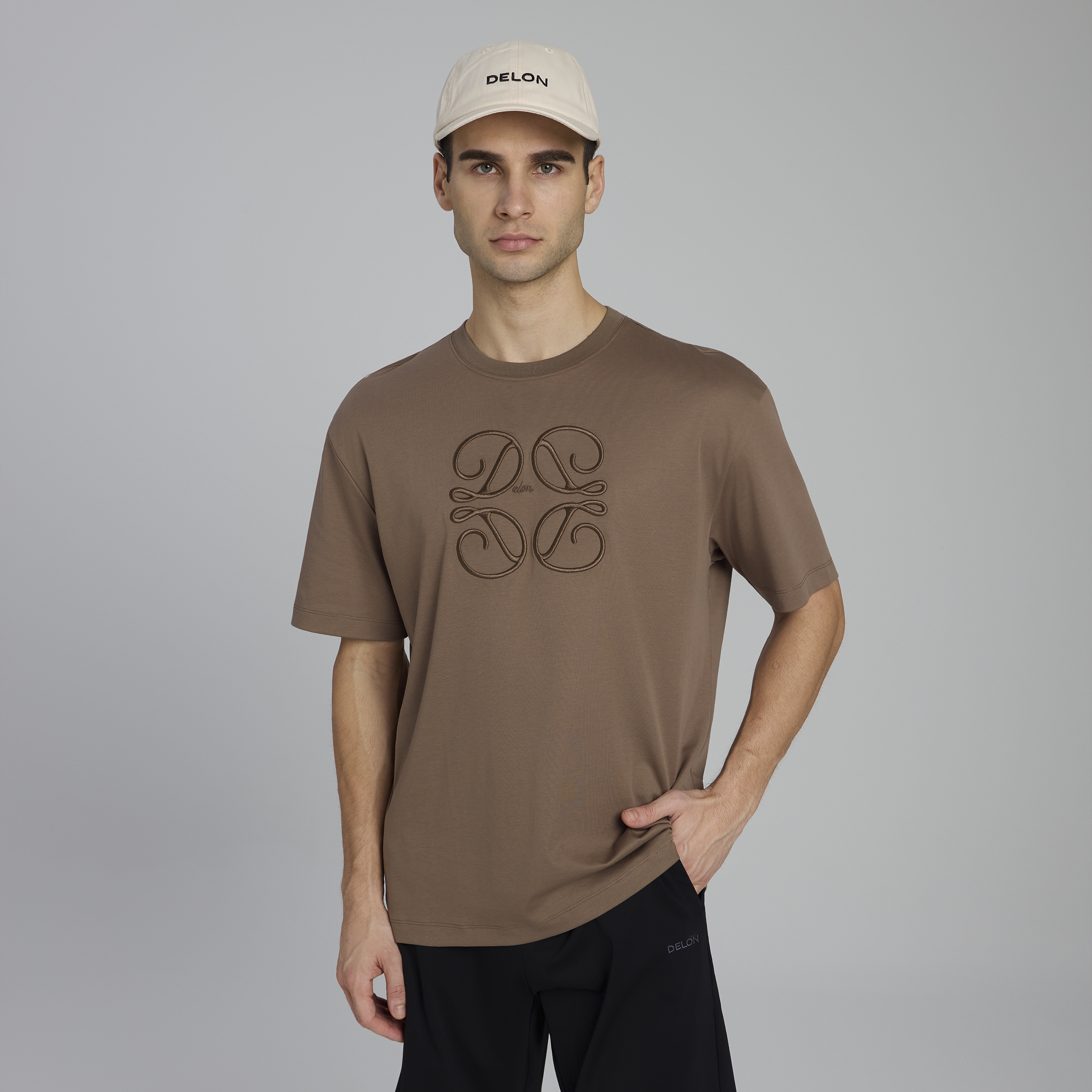 Embroidery Relaxed Short Sleeve Men Tee