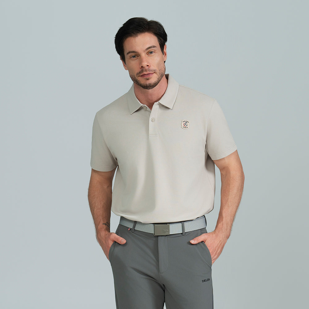 Piqué Logo Patch Men Polo